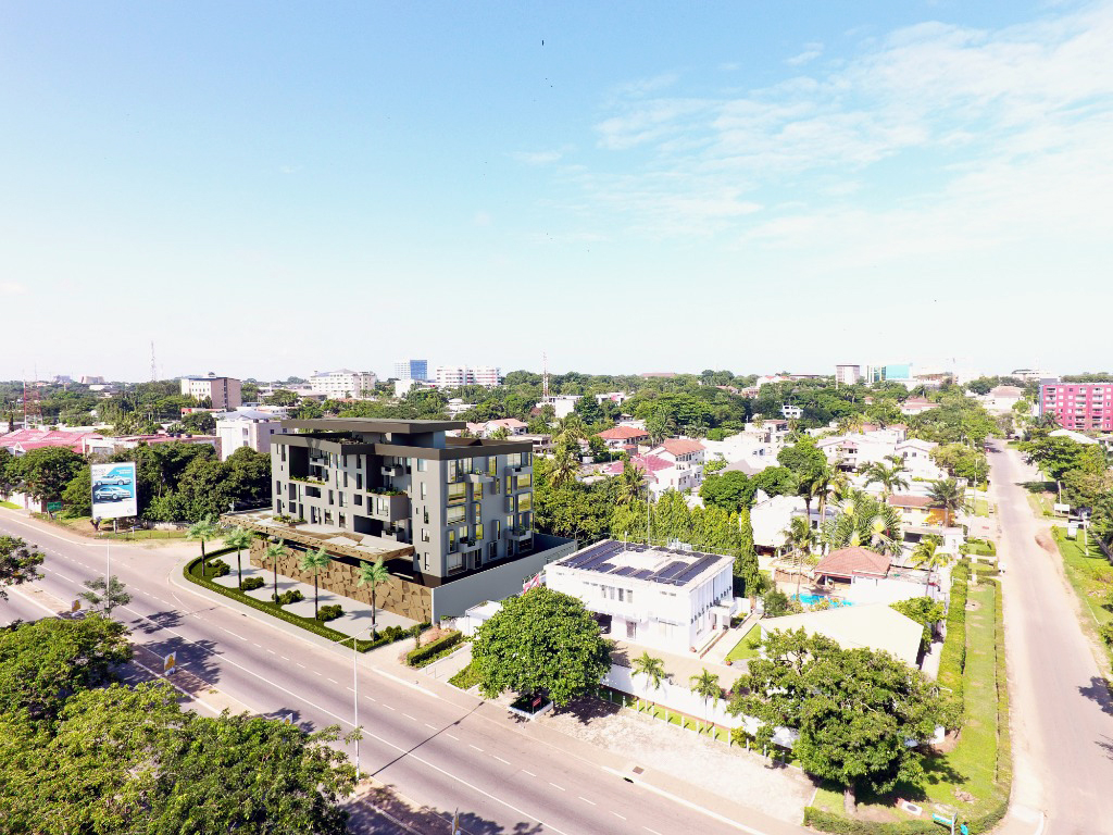 1957 Apartments and Retail 13 — Aerial Urban Context
