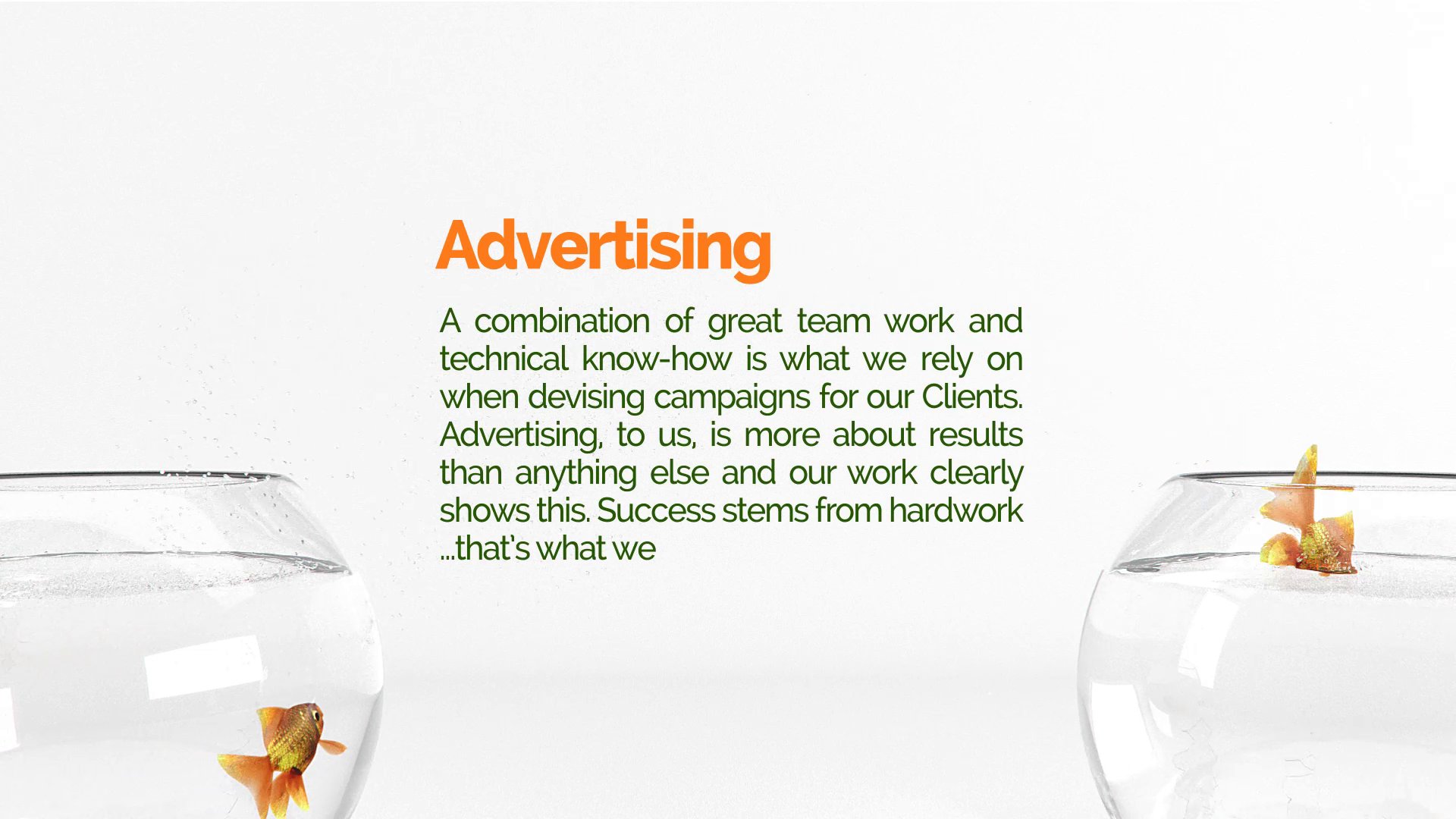 Emerge Co. Ltd Showreel — Advertising paragraph, fish crossing the frame