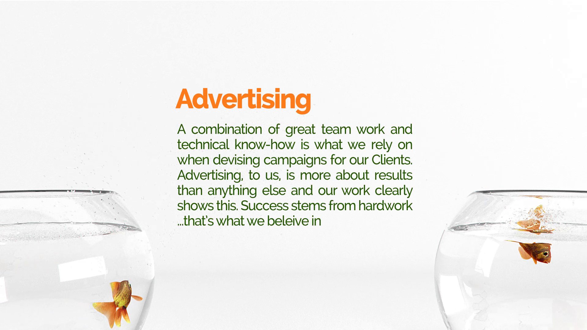 Emerge Co. Ltd Showreel — the Advertising paragraph closing the reel