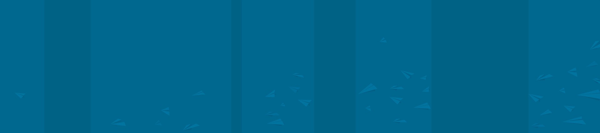 MTN HQ wall band in its tonal variant: the same paper-plane pattern worked in a barely lighter blue across the panelled teal surface.