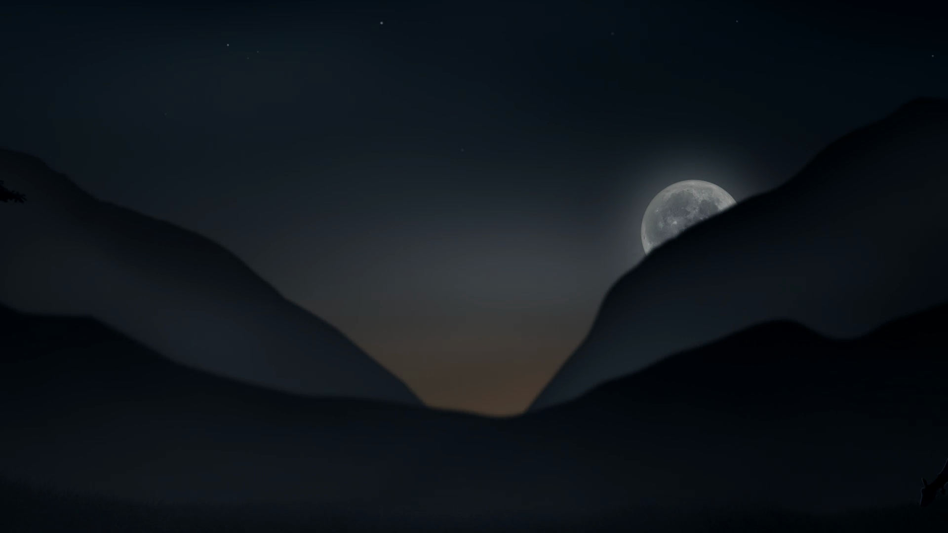 Moonlit Storyboard Frame 01 — Nocturnal misty terrain
