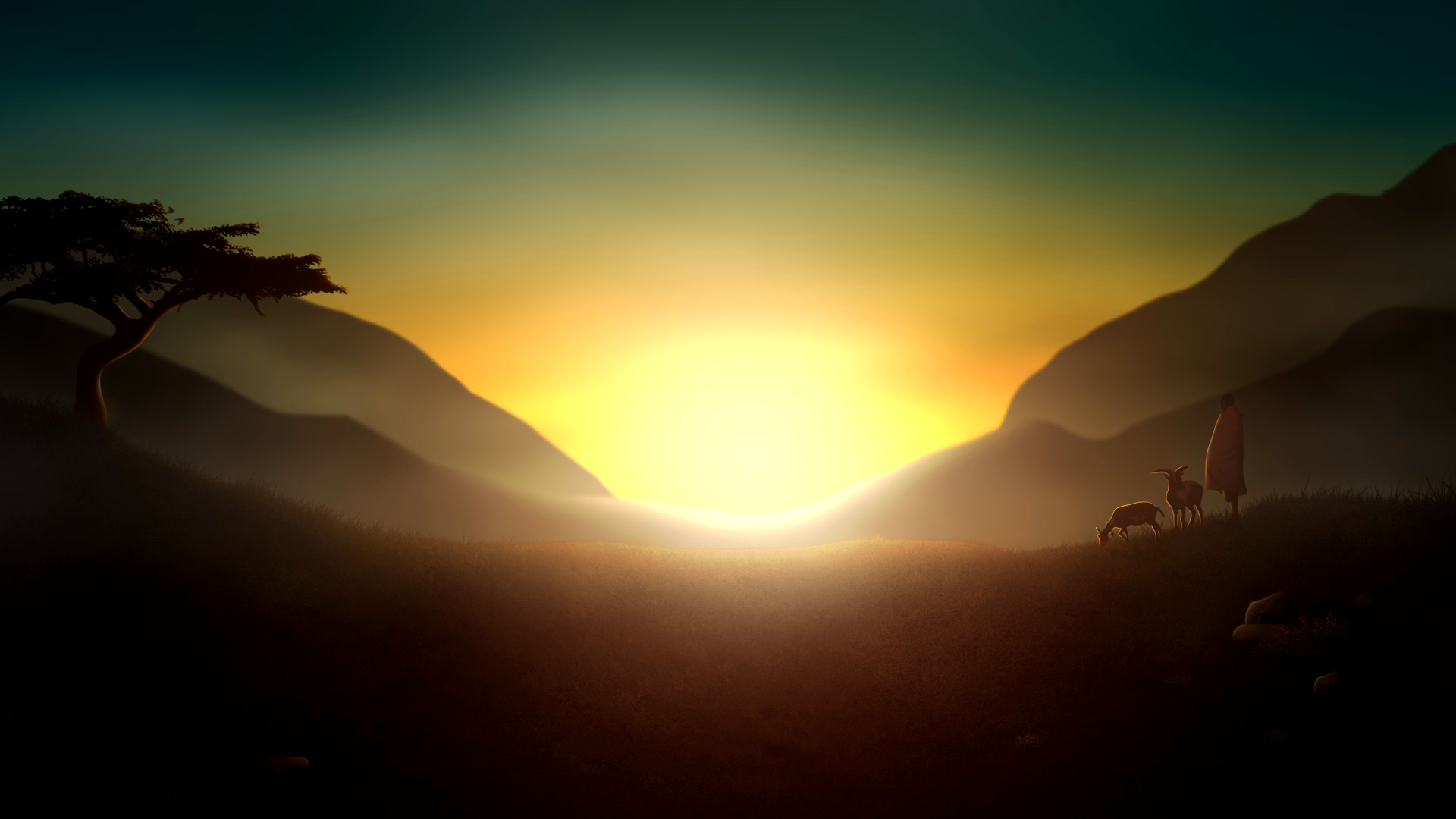 Sunset Storyboard Frame 02 — Landscape glide